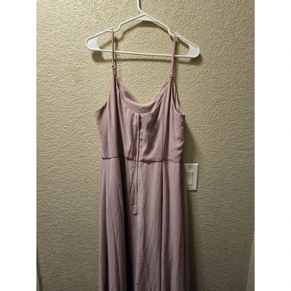 David's Bridal Celebrate DB Studio Chiffon Chianti Bridesmaids Dress SZ 14 - Picture 10 of 11